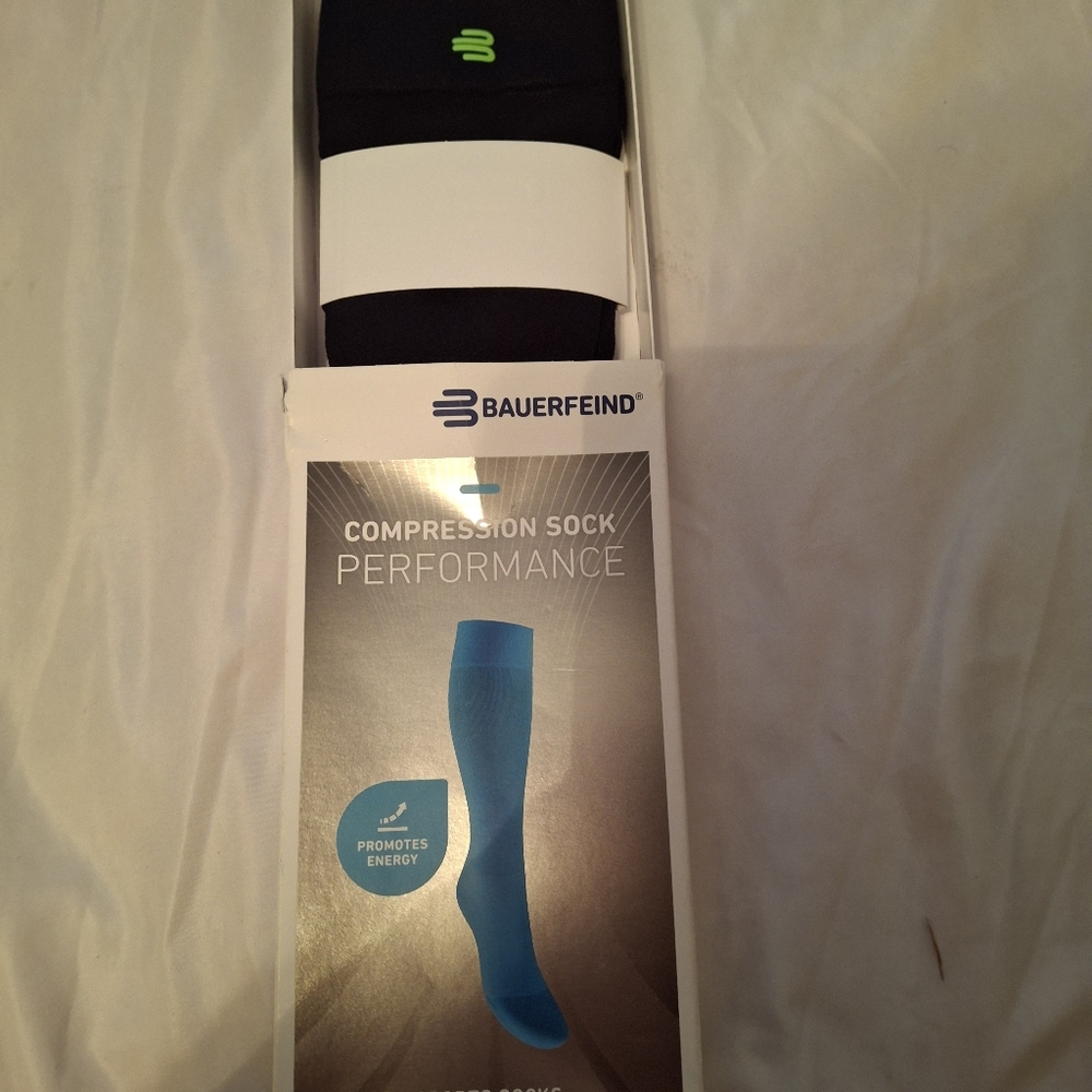 Black and Blue Compression Socks